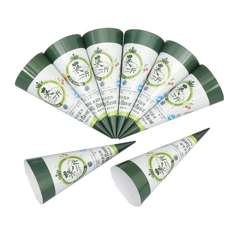 Disposable Paper cone sleeve for Temaki Sushi Packaging