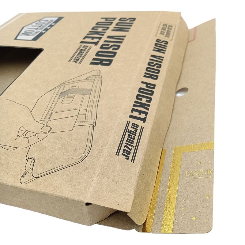 Cheap oem friendly recycled pack eco kraft box foldable custom logo brown muffin kraft paper packing box with window