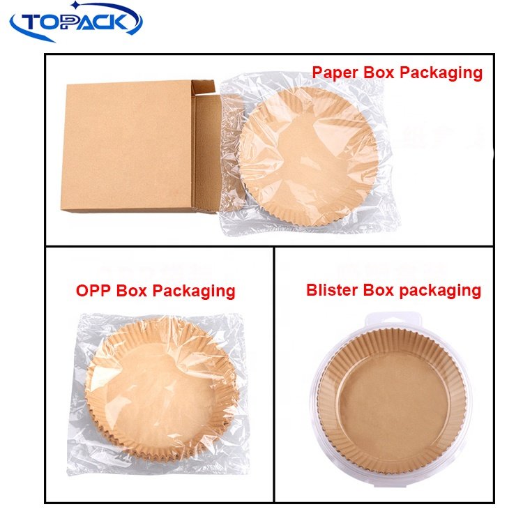 Disposable Parchment Air Fryer Paper Liner Round Oilproof Water-Proof Air Fryer Baking Paper For Microwave