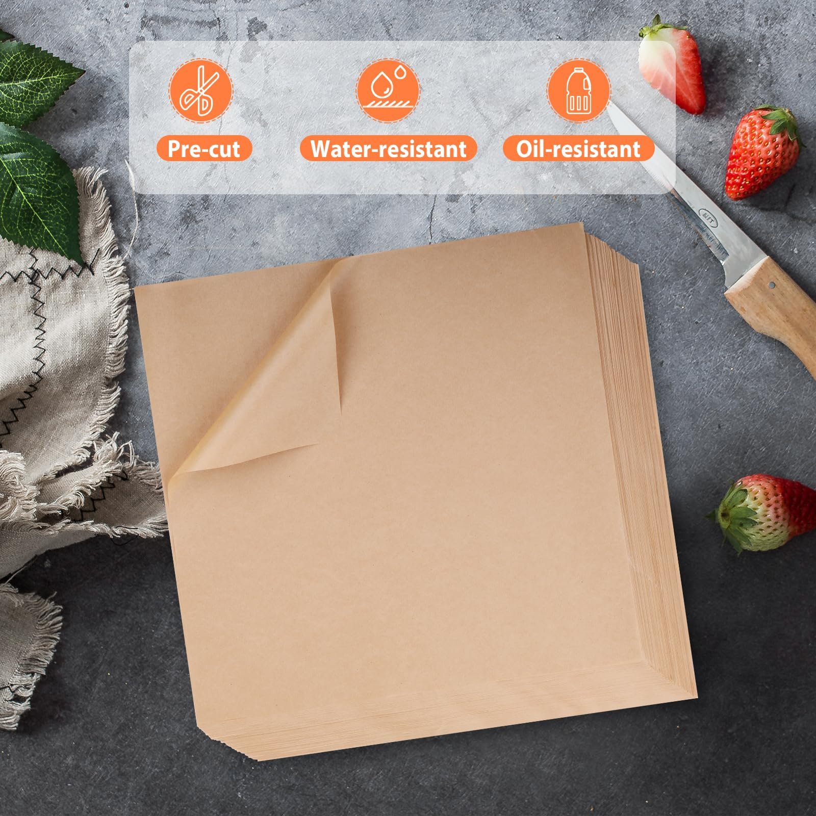 High Quality 40*60cm 50*70cm Silicone Oil Coated Parchment Papers Custom Greasrproof Baking Wrapping Paper For Packaging Baking