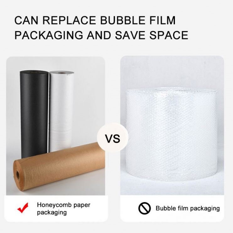 2024 New Design Pull Out Honeycomb Paper Filler Buffer Packaging Roll Dispenser For Clothing Jewelry Packaging