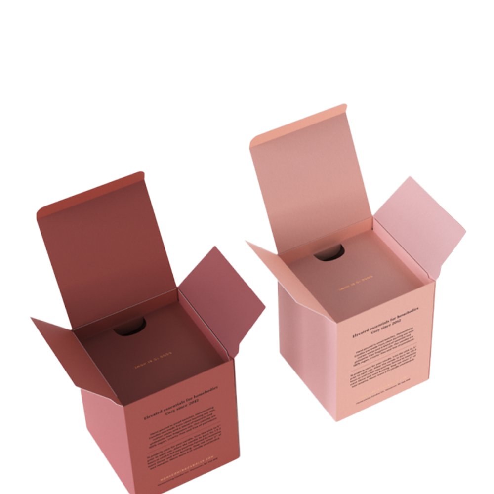 Customized Design Luxury Cardboard Gift Packaging Candle Jars And Boxes Printed Custom Candle Box With Lid