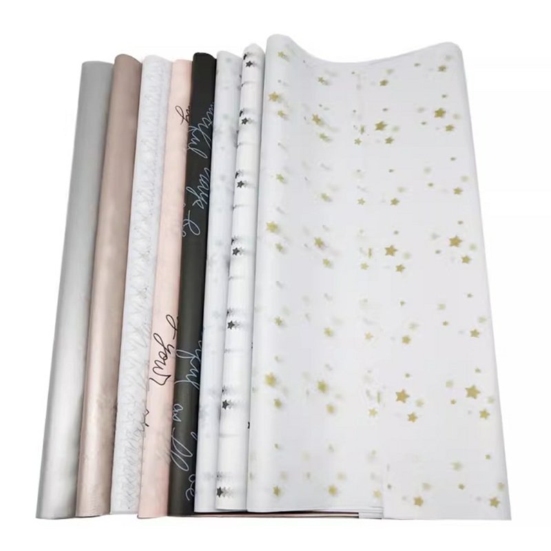 Custom Biodegradable Black Gold Brand Logo Printing Gift Wrapping Tissue Paper for Packing