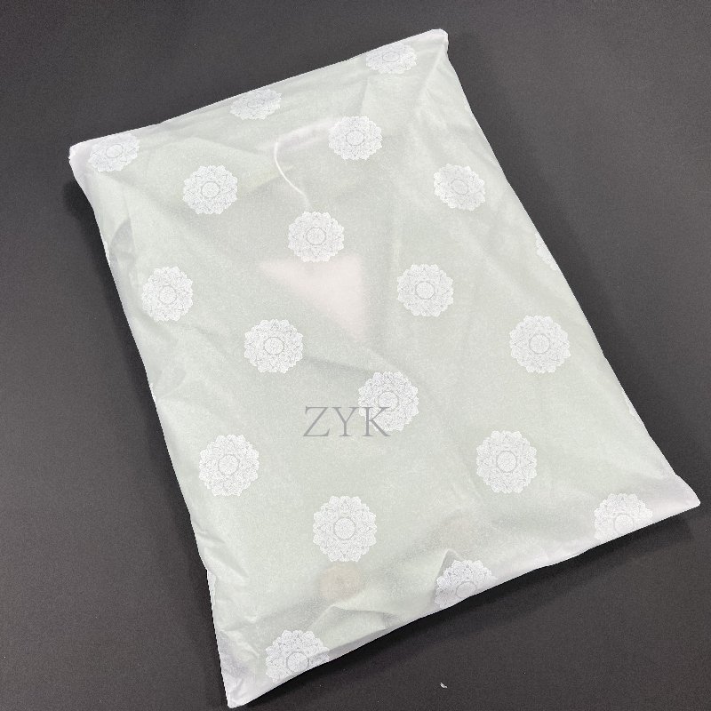 Low MOQ 17gsm Luxury Bag Clothing Packaging Tissue Paper White Pattern Printing Silk Wrapping Paper