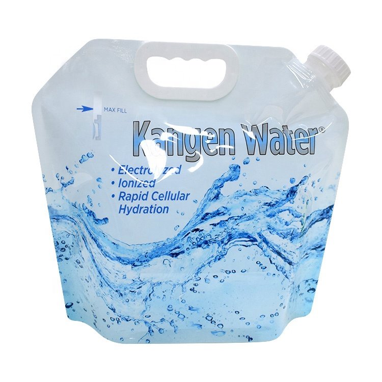 Hot Sale Plastic 5 Liter Foldable Alkaline Kangen Water Bag For Drink