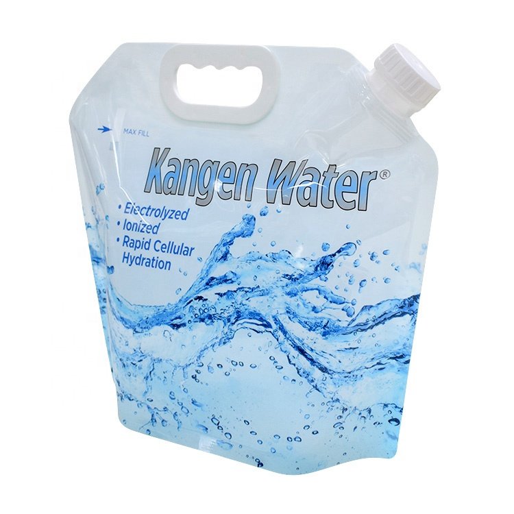Hot Sale Plastic 5 Liter Foldable Alkaline Kangen Water Bag For Drink