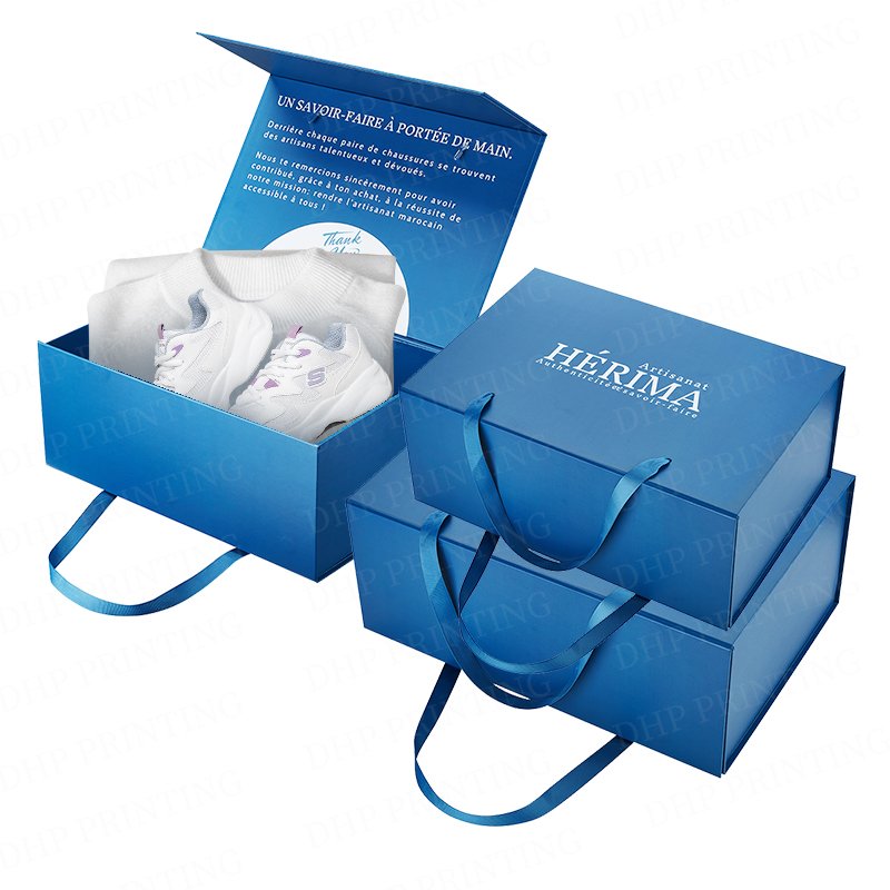 Wholesale Custom Logo Glossy Lamination Luxury Magnetic Cardboard Paper Packaging Gift Private Label Shoe Box