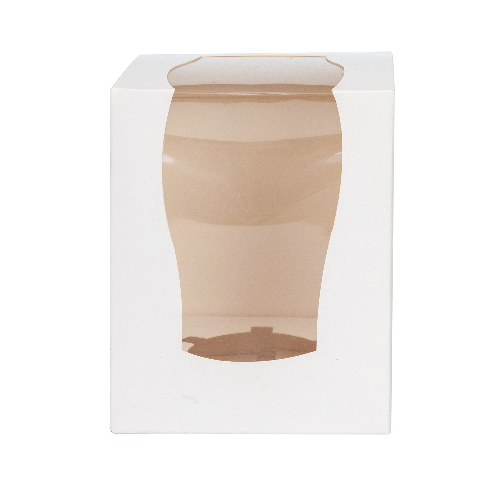 customized cardboard paper single cupcake packaging box with window