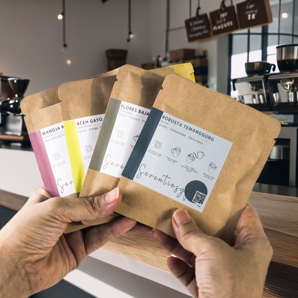Factory Price Food Grade Kraft Paper/Matte Finish Mylar Drip Coffee Filter Packaging Outer Bags
