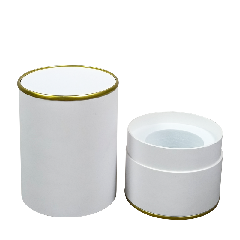 Cosmetic perfume glass bottles 50ml and 100ml customised packaging paper jars biodegradable shockproof paper canisters