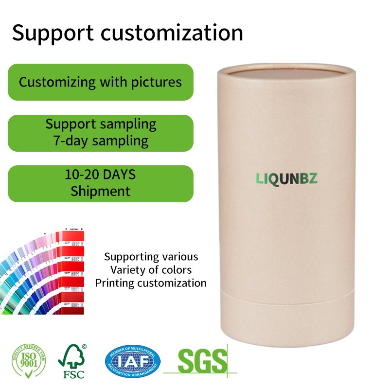 Cosmetic perfume glass bottles 50ml and 100ml customised packaging paper jars biodegradable shockproof paper canisters