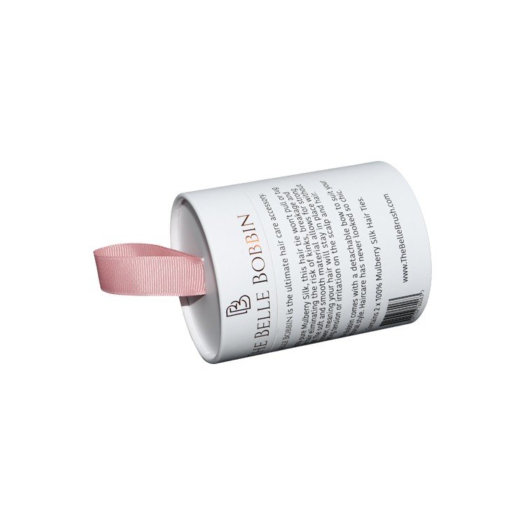 Eco Friendly Custom Design Cylinder Cardboard Perfume Packaging Lip Balm Tube With Ribbon