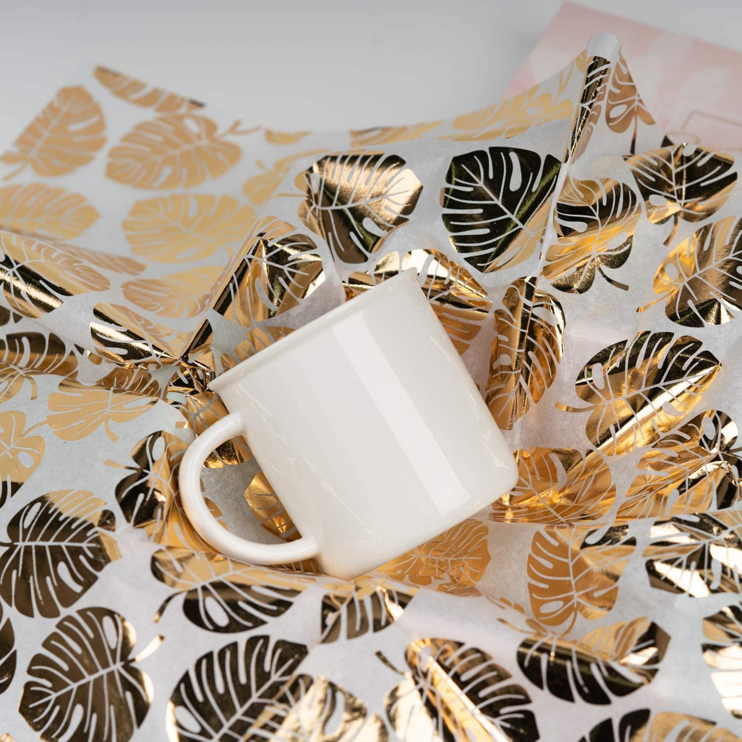 custom Gold Foil printing Brand plain packaging paper wrap clothing wrapping paper tissue gift