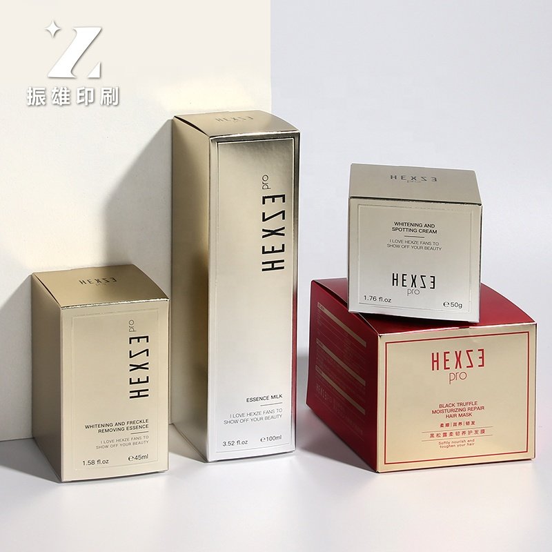 China Manufacturer Luxury Custom Beauty Products Cosmetics Silver Paper Box Cosmetic Perfume Packaging