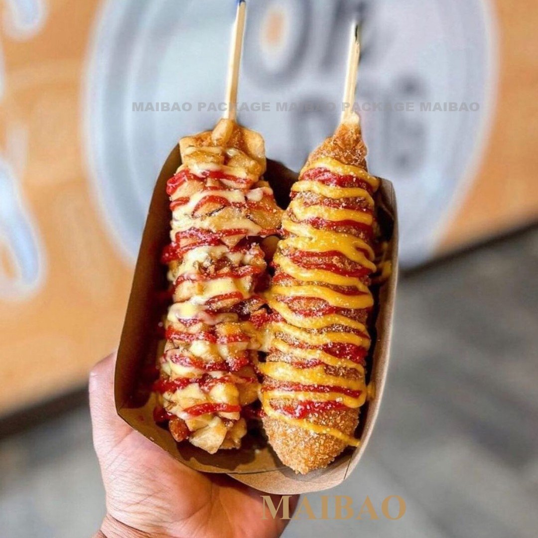Hot Sell Food Boat Tray Craft Food Grade 16oz For Meat Serving Baking Cookie Foodhot Dog Paper Tray, Kraft Paper Boat Shape Box