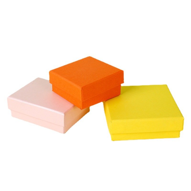 Custom Logo Jewelry Packaging Cardboard Paper Lid and Bottom Multiple Size Jewelry Box with Sponge Foam