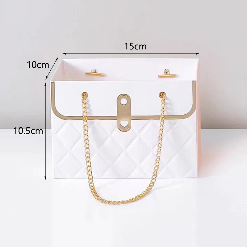 4Pcs/pack Luxury Floral Bouquet Gift Tote Boxes Paper Cardboard Roses Paper Box For Packaging Flowers