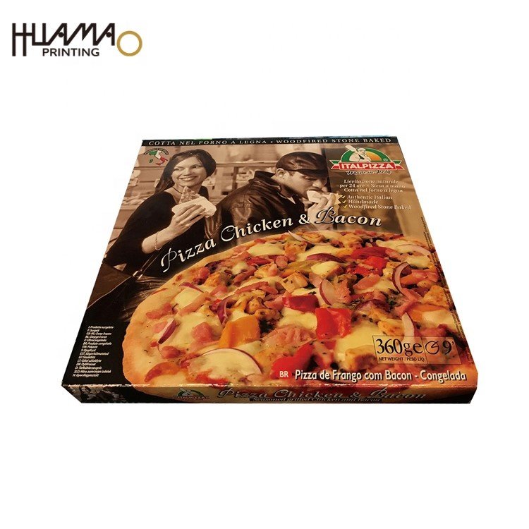 Customised Sticker Printing Carton Box Bolsas De Papel Clothes Packaging Boxes Custom Logo Printing Biodegradable Caja De Pizza