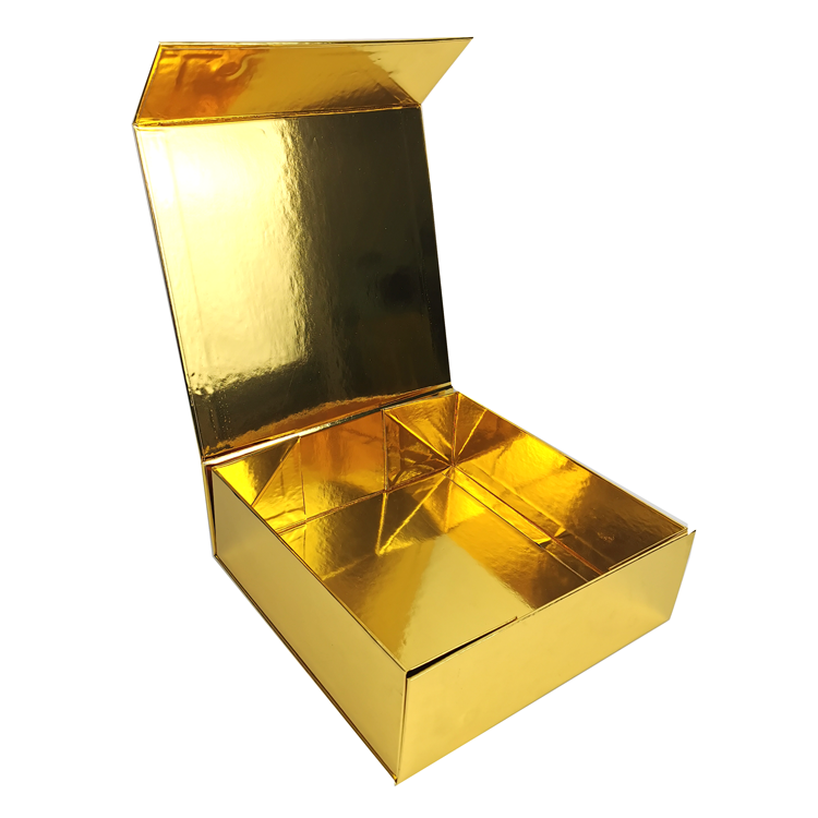 High Quality Gold Card Box Luxury Gift Set Packaging Paper Magnetic Box Wholesale Folding Cardboard Box with Custom Logo