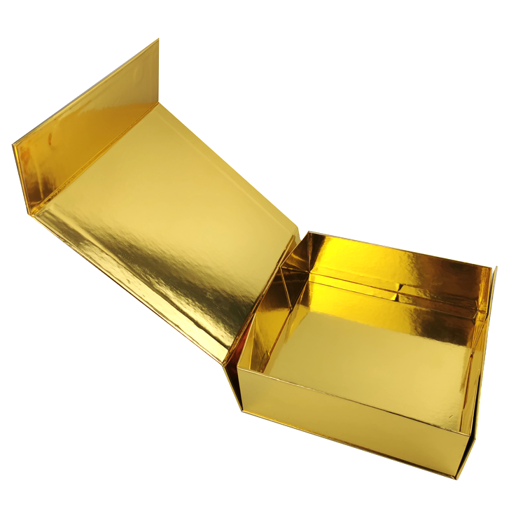 High Quality Gold Card Box Luxury Gift Set Packaging Paper Magnetic Box Wholesale Folding Cardboard Box with Custom Logo