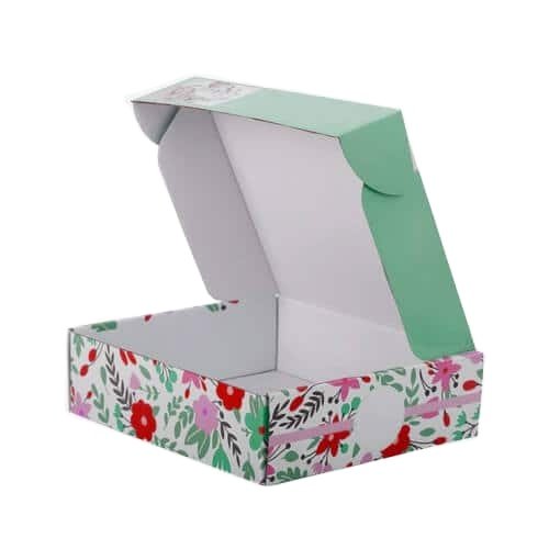 Custom colorful 2 sides corrugated packaging shipping paper boxes for beauty skincare serum