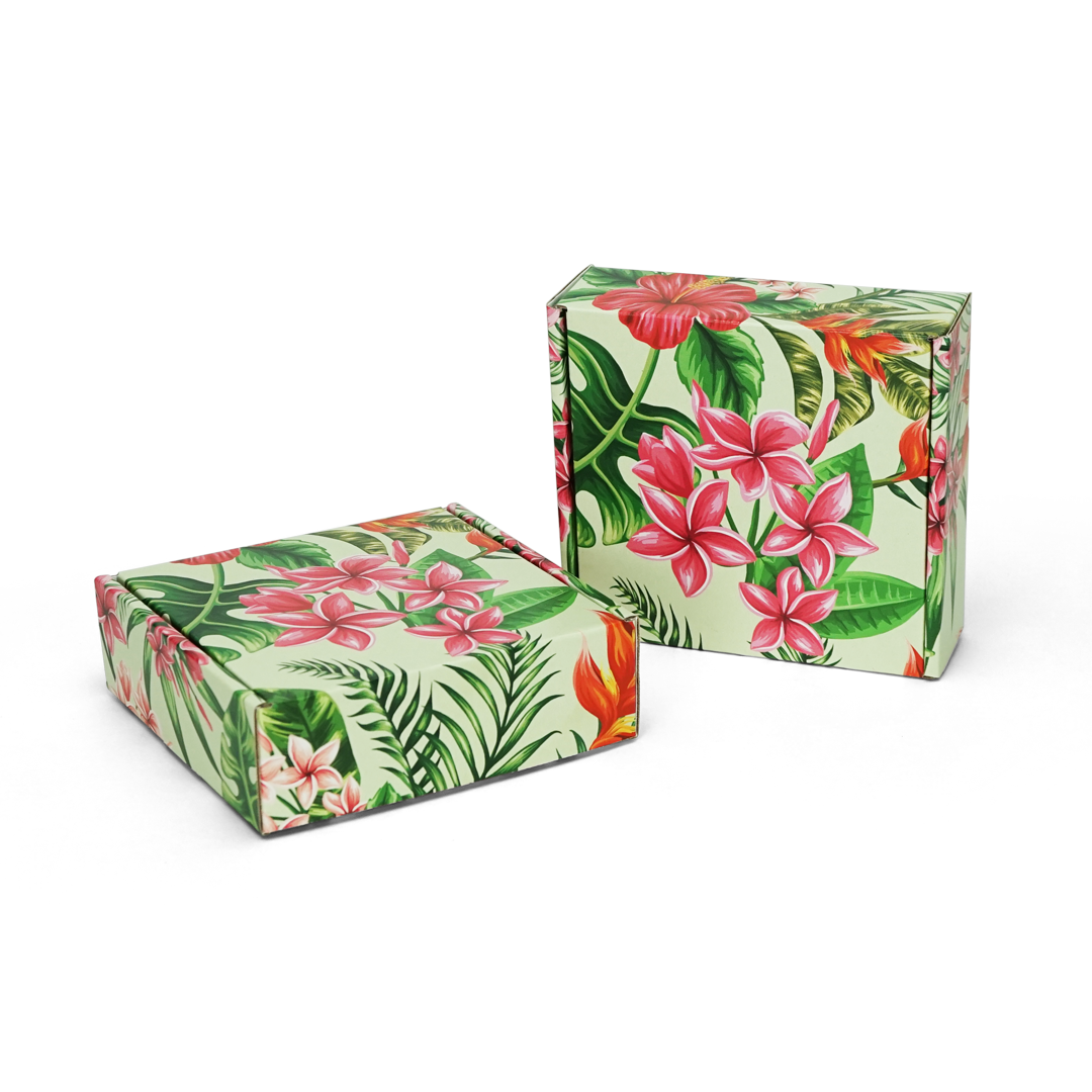 Custom colorful 2 sides corrugated packaging shipping paper boxes for beauty skincare serum