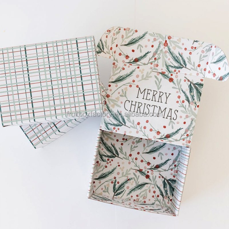 Custom Printing Christmas Gift Packaging Paper Box Corrugated Board Tuck-top Box For Gift Packaing