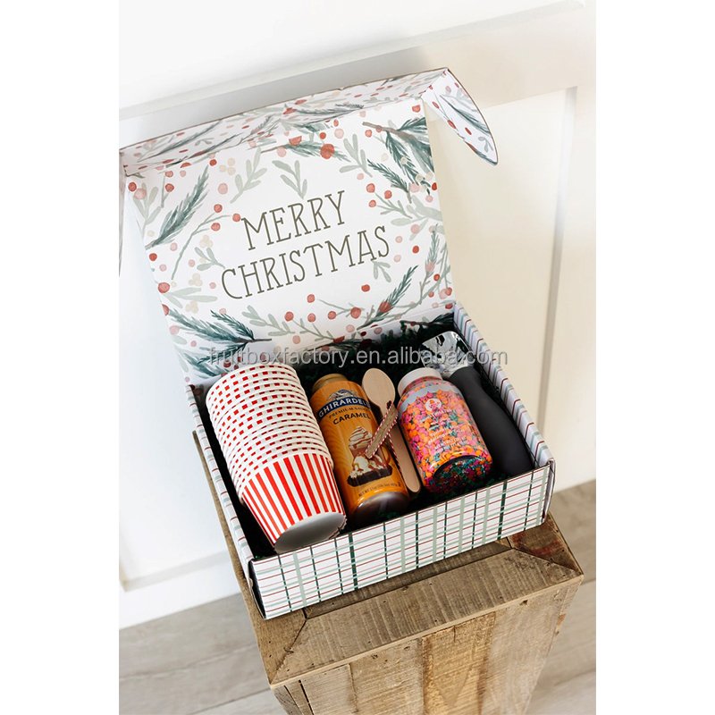 Custom Printing Christmas Gift Packaging Paper Box Corrugated Board Tuck-top Box For Gift Packaing