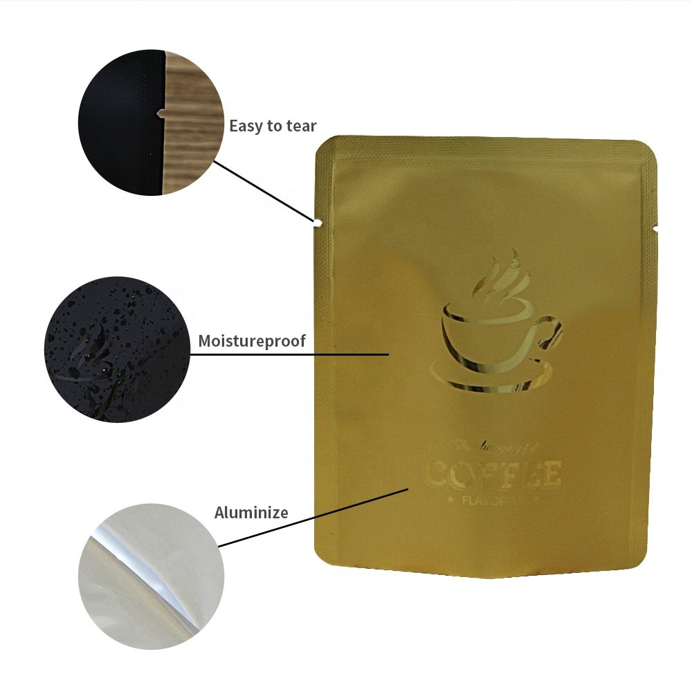 M-Star Portable Custom Printing Cold Brew Disposable Packaging Coffee Tea Bags Hanging Ear Drip Coffee Filter Bag Coffee Bag