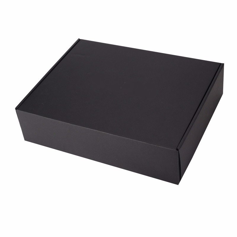 Custom Logo Fashion Matte Gift Box Black Mailer Boxes Cardboard Shipping Box