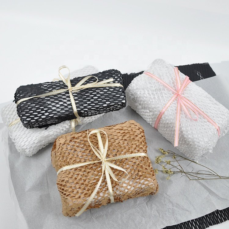 Best quality biodegradable packaging paper kraft dispenser box wrapping Honeycomb Cushioning Wrap