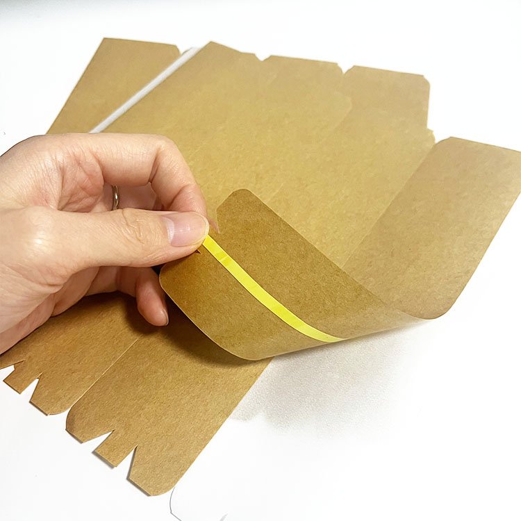 Hight quality brown self adhesive kraft paper tape with easy tear handle for carton