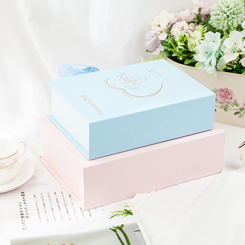 Gift box present packaging paper boxes with bowknot