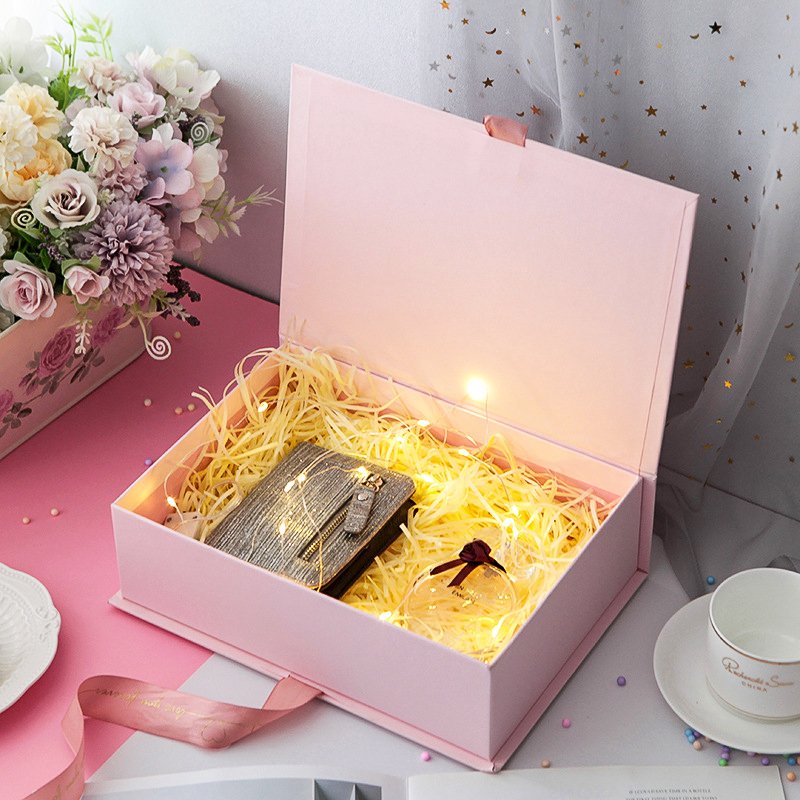 Gift box present packaging paper boxes with bowknot