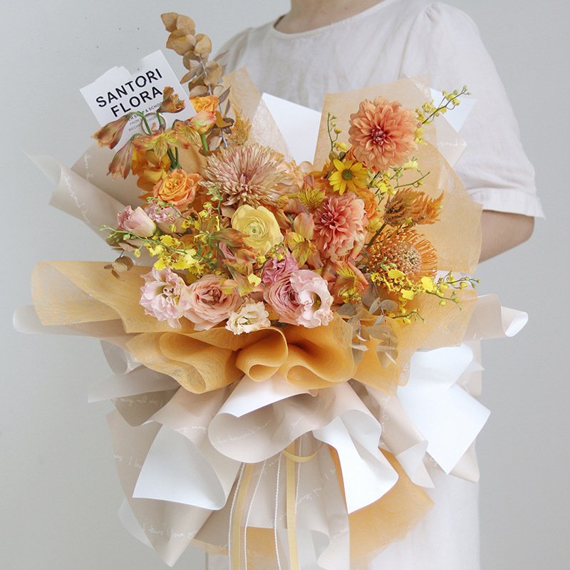 Non-Wonven Korean Cotton Wrapping Paper Waterproof Floral Bouquet Warps Packaging for Florist Supplies Flower Wrapping Paper