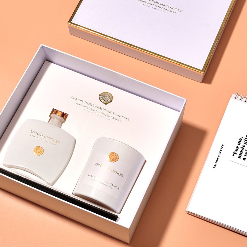 Luxury Custom make up set packaging paper box Skincare set gift cosmetic lipstick embossing boxes cosmetic box with ribbon