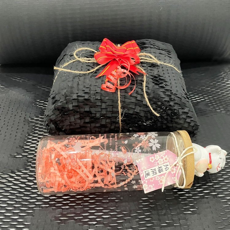 Wholesale Quality Wrapping Paper Roll Black Honeycomb Crepe Cushion Paper