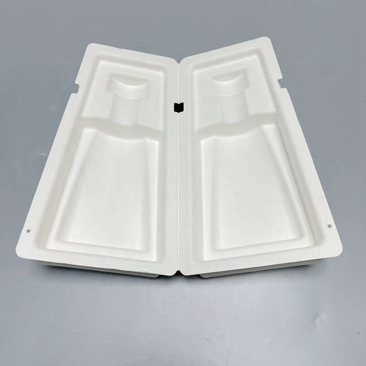 Eco friendly Natural Fiber Plant Paper Pulp Molded Wine Bottle Packaging Box