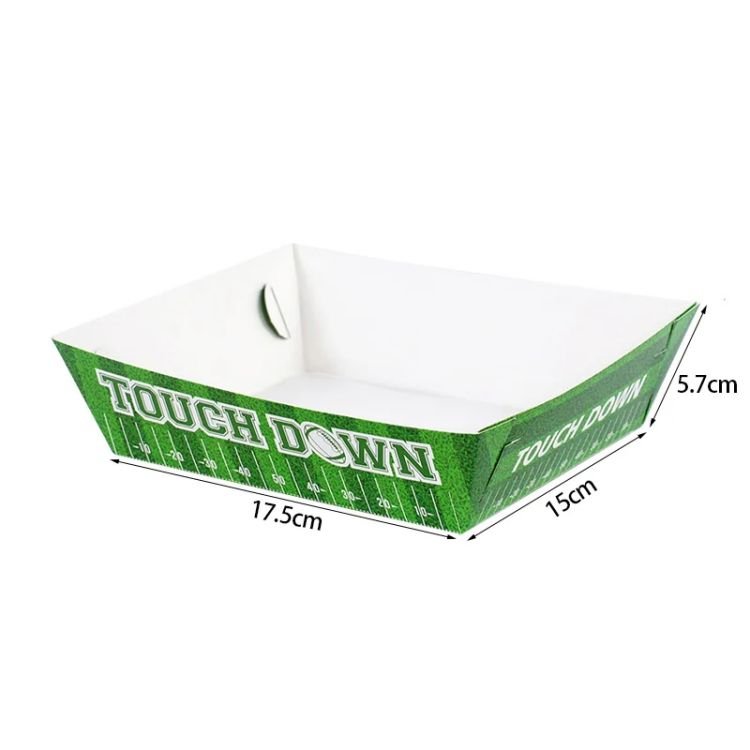 Custom Eco Disposable Chip Kraft Paper Food Tray Boat Shape Snack Box Plates Trays for French Fries