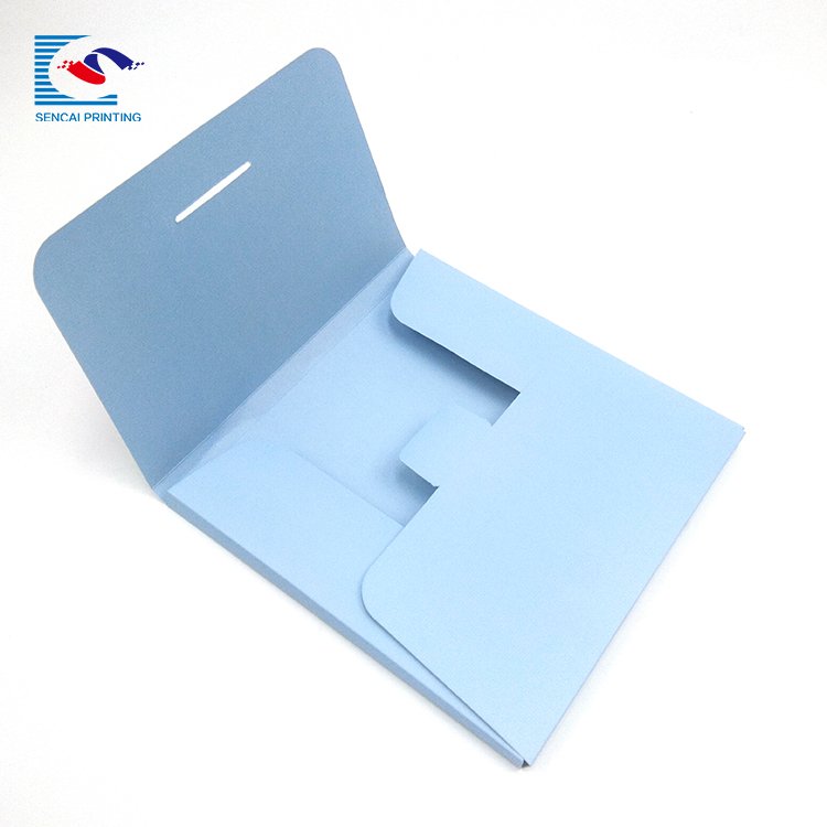 Luxury customized blue cardboard envelope for packaging