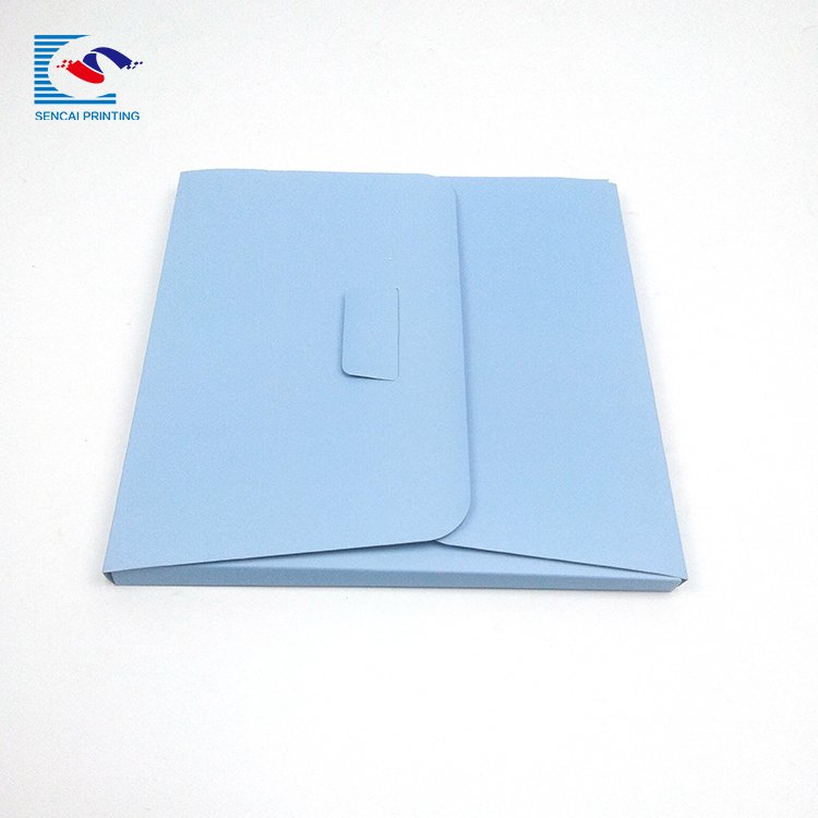 Luxury customized blue cardboard envelope for packaging