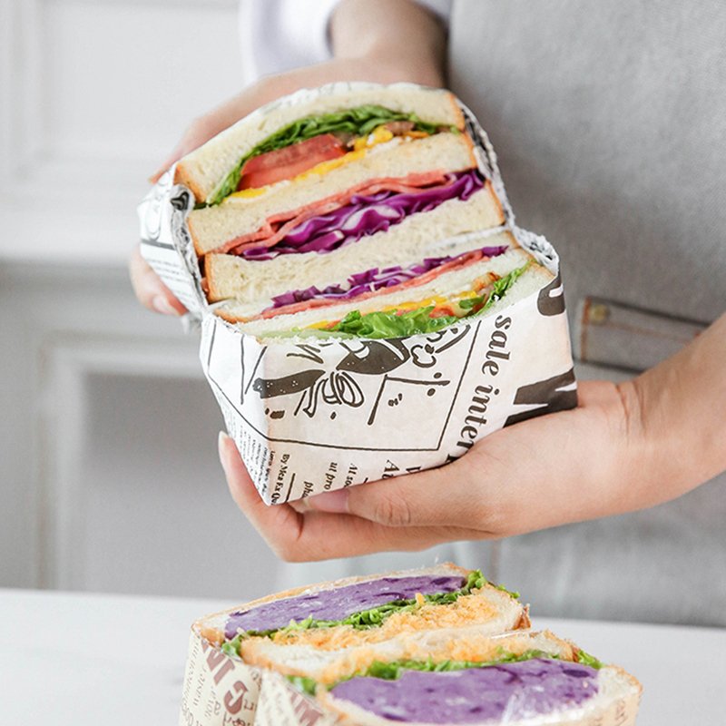 For Food Grade PE Coated Greaseproof Hamburger Packaging Sandwich Wax Paper Custom logo Printing Food Wrapping Paper Sheet