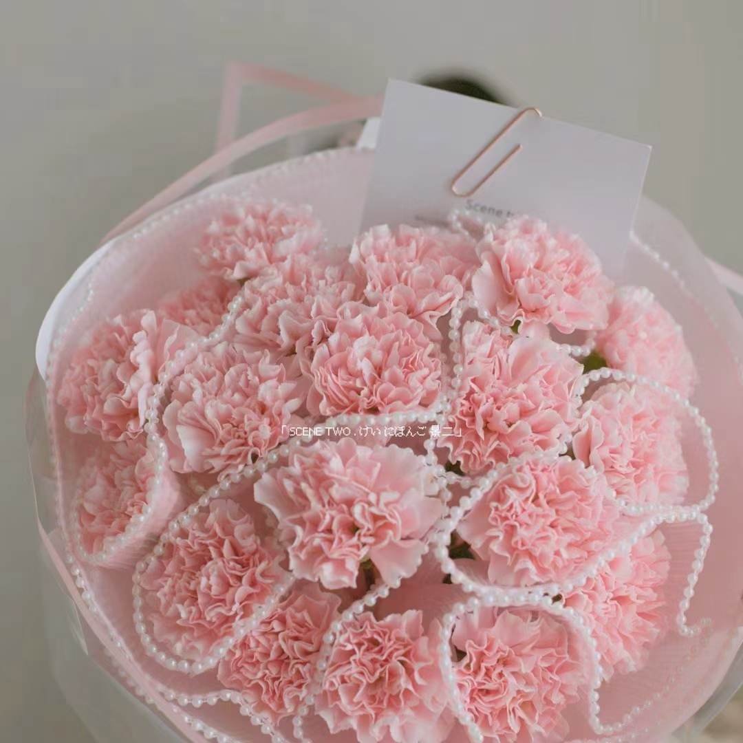 Hot selling frilly bouquet packaging mesh fixed mesh Waterproof diy bouquet with pearl gauze