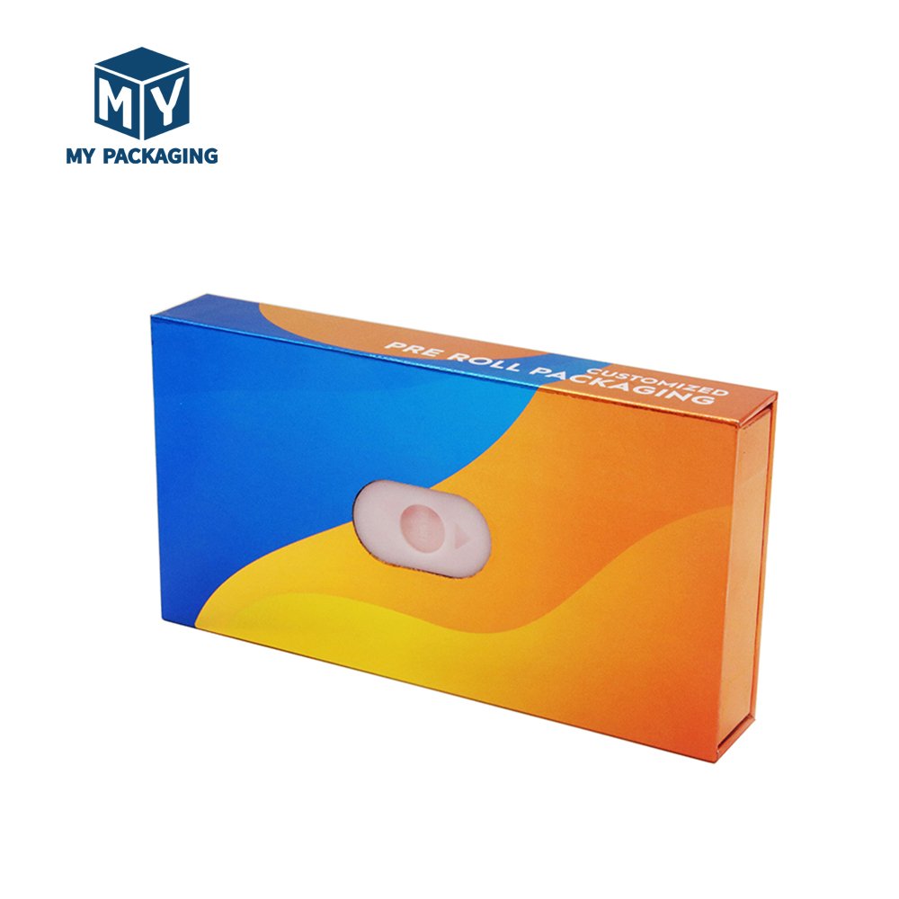 Custom Logo Black Cigarette case Color Roll Box Packaging Drawer Tube Boxes Child Resistant Pre Glass Packaging paper box