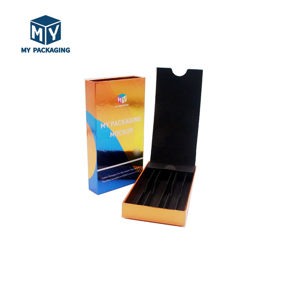 Custom Logo Black Cigarette case Color Roll Box Packaging Drawer Tube Boxes Child Resistant Pre Glass Packaging paper box