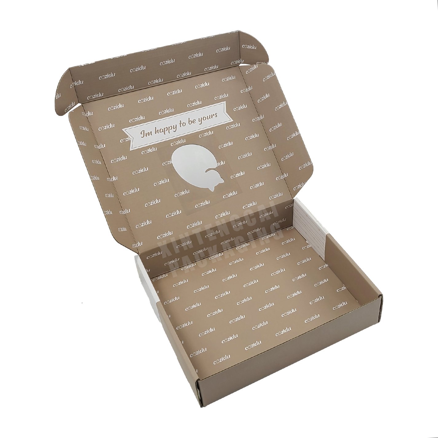 High Quality Custom Logo Skincare Die-cut Corrugated Box Mailer Eco friendly Shipping Packaging Boxes with Window for Makeup Set