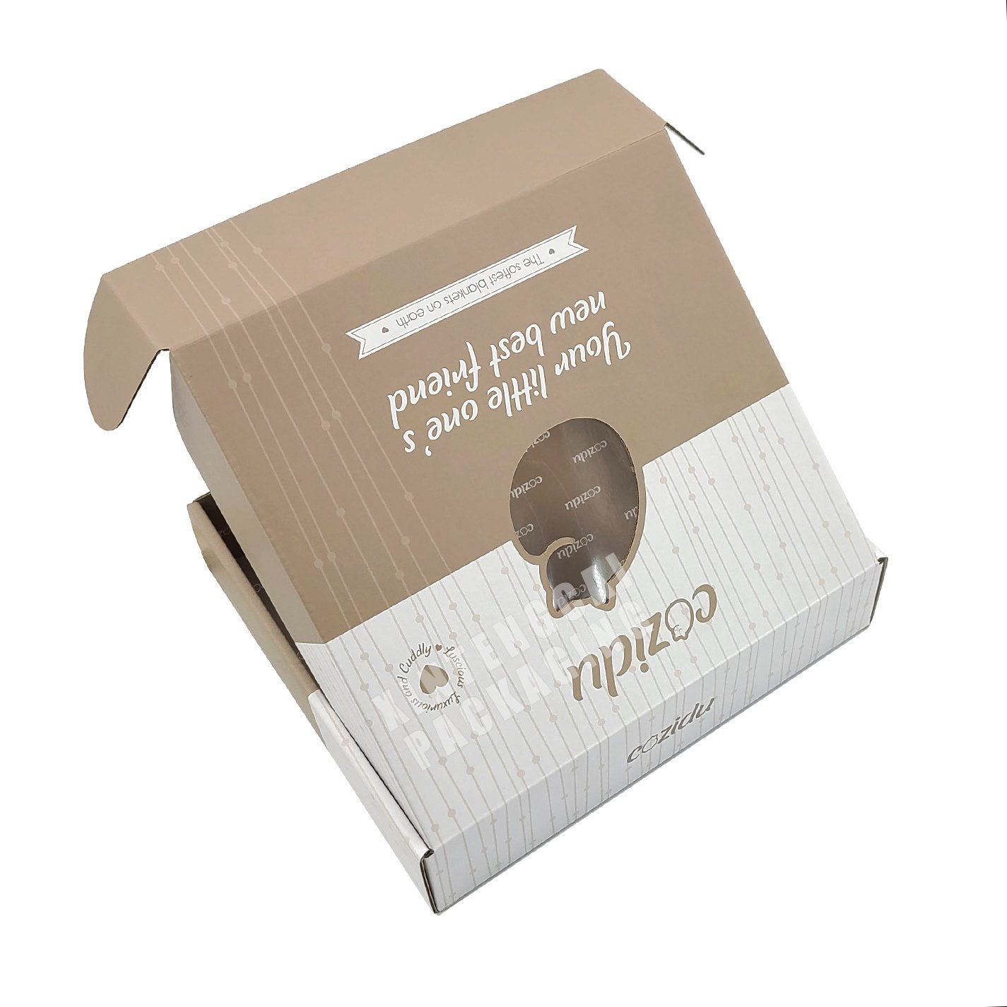 High Quality Custom Logo Skincare Die-cut Corrugated Box Mailer Eco friendly Shipping Packaging Boxes with Window for Makeup Set