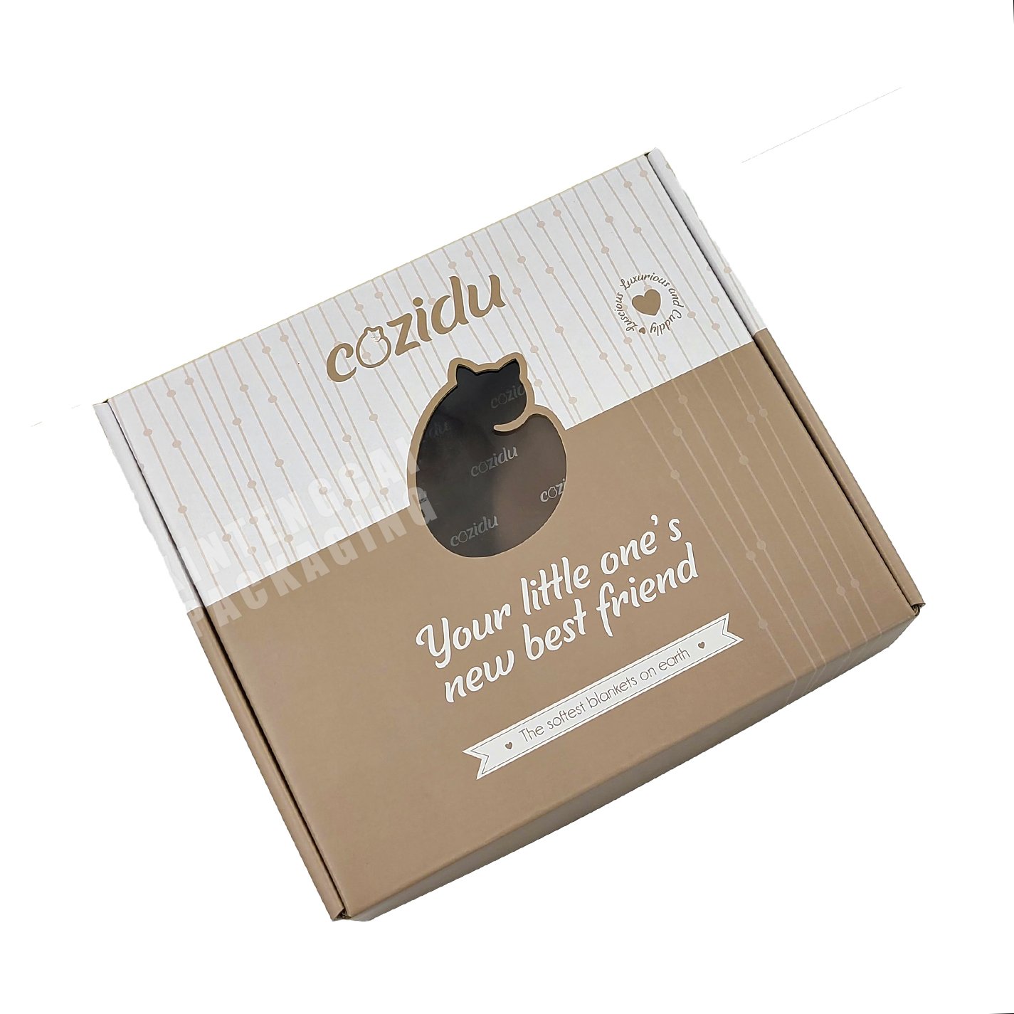 High Quality Custom Logo Skincare Die-cut Corrugated Box Mailer Eco friendly Shipping Packaging Boxes with Window for Makeup Set