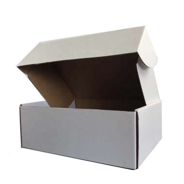 Customized Folding White Kraft Corrugated Carton Packaging Box Corrugated Board Customized Logo Aircraft Box Craft Shoe Box