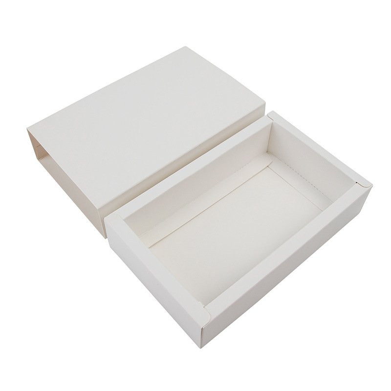 Wholesale Portable Cardboard Perfume Jewellery Cosmetics Box White Kraft Paper Jewelry Drawer Gift Box Packing